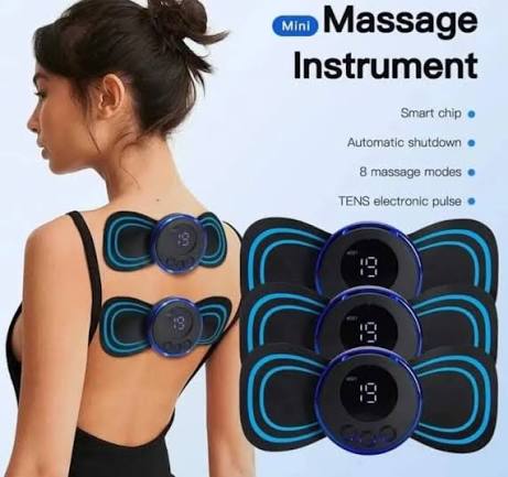 EMS Butterfly Neck Massager | Portable Electric Pulse Muscle Stimulator for Neck Pain Relief