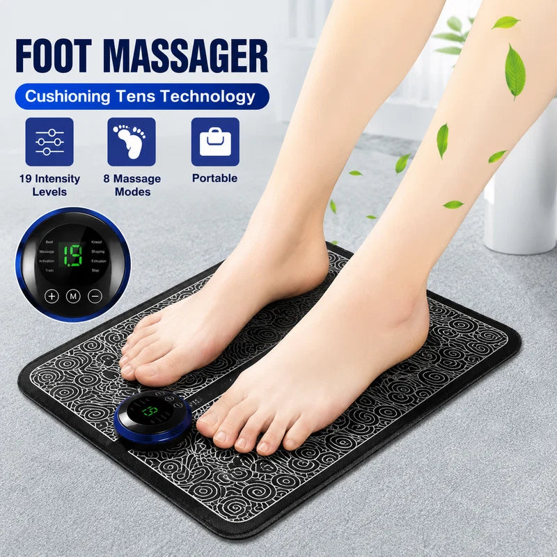 EMS Foot Massager Mat | USB Rechargeable Smart Electric Foot Massage Pad Technology