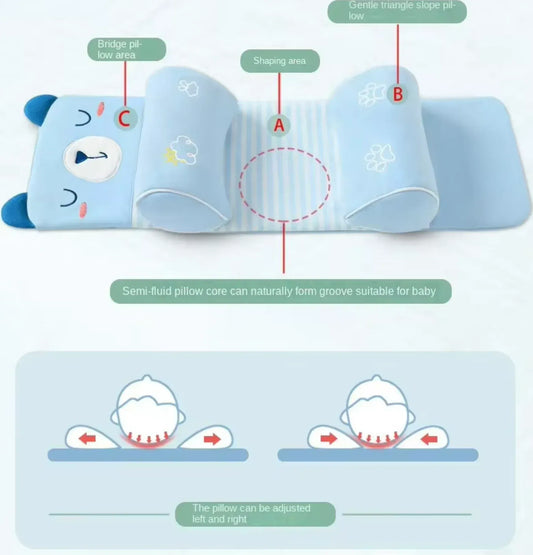 Newborn Baby Head Shaping Pillow – Soft Support Anti-Flat Head