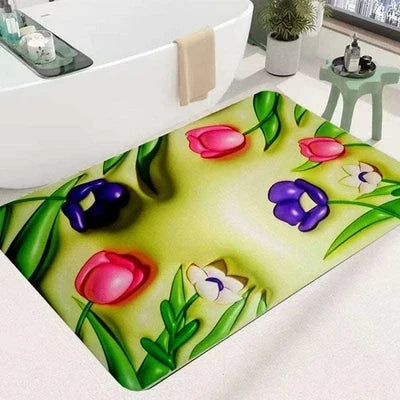 3D Printing Soft Mat – Flower Design Anti-Slip Floor & Bathroom Mat