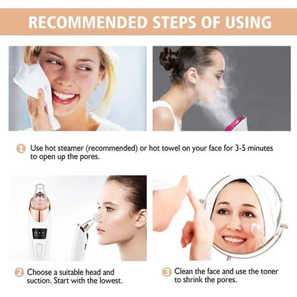 Face Vacuum Suction Blackhead Remover – Electric Pore Cleaner
