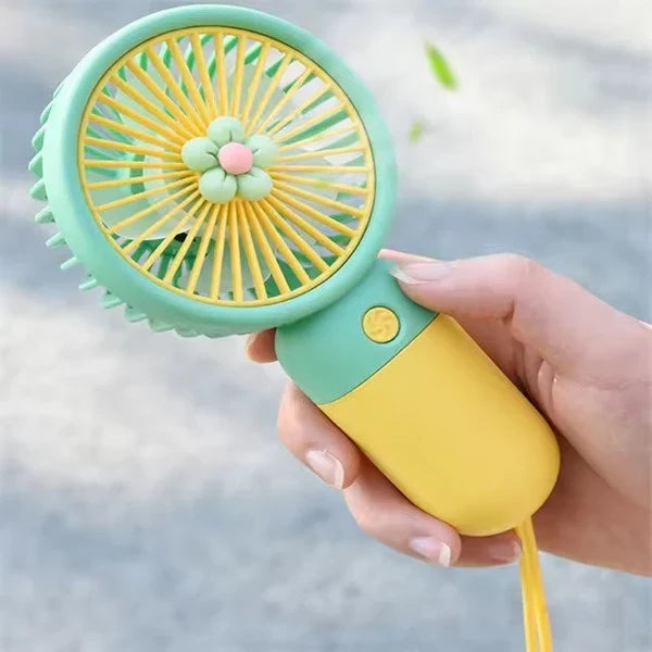 Mini Floral Handheld Fan