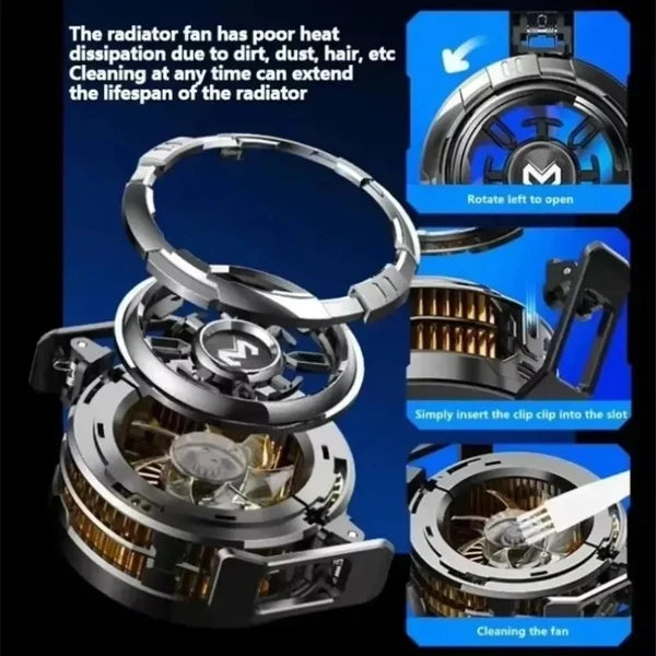 MEMO CX07 Magnetic Clip-On Cooling Fan – Silent Portable Phone Cooler