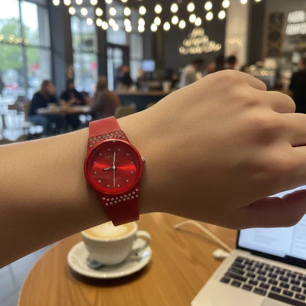 Ladies Stylish Watch – Elegant Fashion Wrist Watch for Women (Random Color)