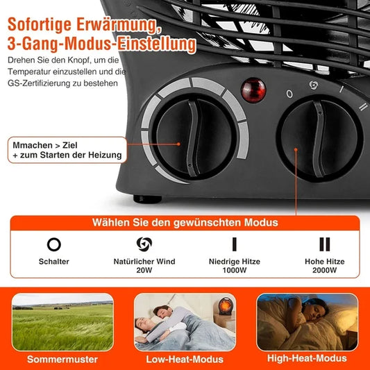 Imported Fan Heater – Portable Electric Room Heater for Home & Office