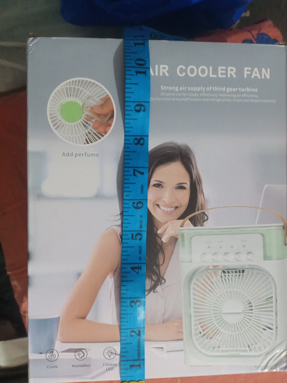Mini Portable Color Fan AC – USB Rechargeable Air Cooler with LED Light |