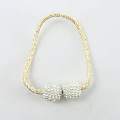 Magnetic Curtain Buckle Tieback – Beaded Hanging Ball Curtain Clip (1 Pair, Random Color)