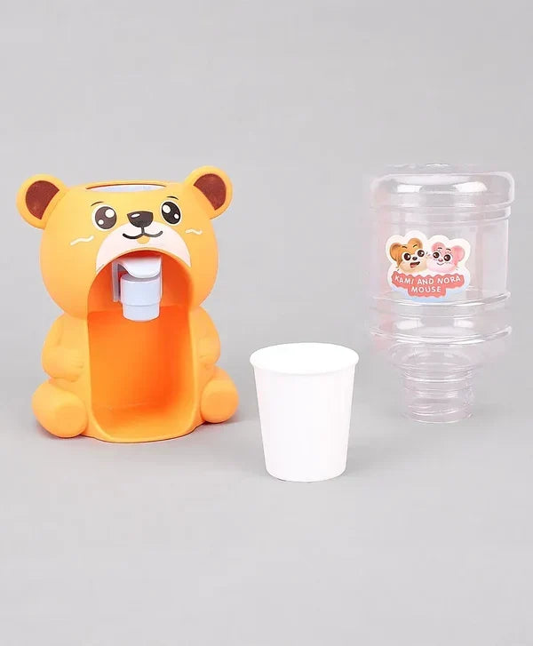 Cute Bear Water Dispenser Toy for Kids – Mini Drinking Fountain Cartoon Kitchen Toy (Random Color)