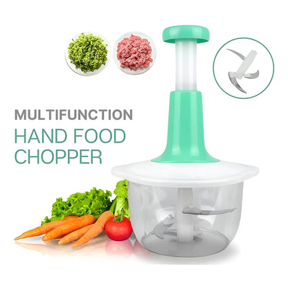 Handheld Manual Food Chopper – 1500ML Vegetable & Fruit Mincer