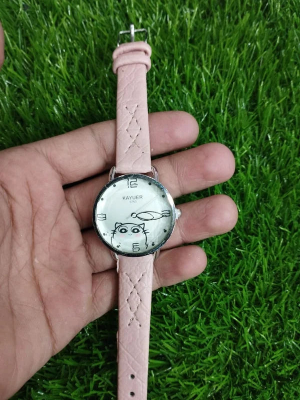 Kayuer Ladies Belt Watch – Stylish Casual Quartz Wristwatch with Adjustable Buckle (Random Color)