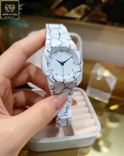 White Aura Watch – Elegant Luxury Look | Modern Stylish Wrist Watch