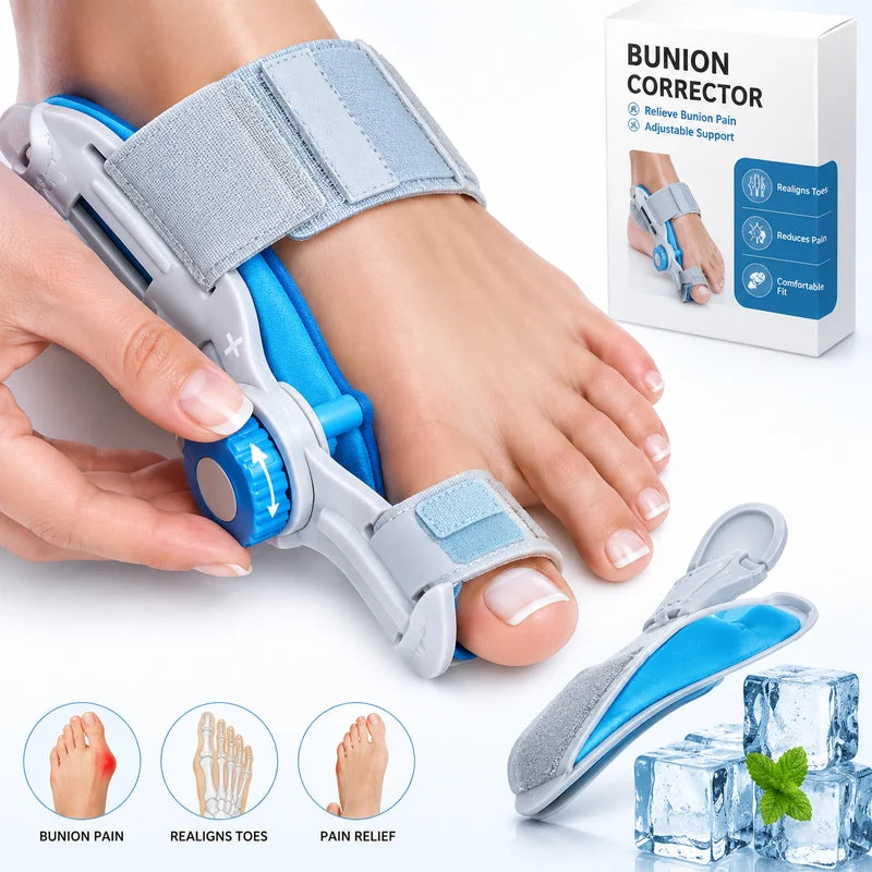 Ortho Life Hinged Bunion Splint | Adjustable Big Toe Corrector Brace for Hallux Valgus Pain Relief