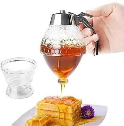 Honey Dispenser Jar 200ML | Drip-Free Syrup & Honey Pot