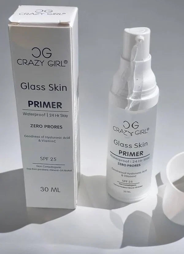 Crazy Girl Glass Skin Primer – Pore-Blurring, Hydrating & Illuminating Primer (30ml)