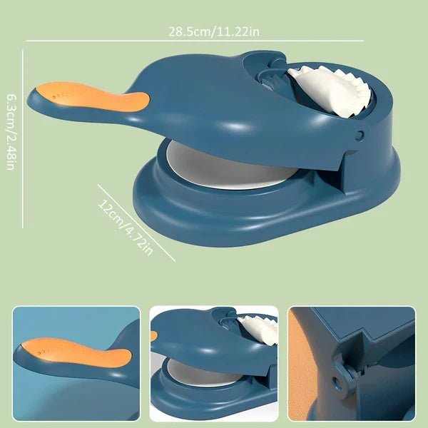 2-in-1 Manual Dumpling Maker & Dough Press – Portable Samosa & Gujiya Mould Tool