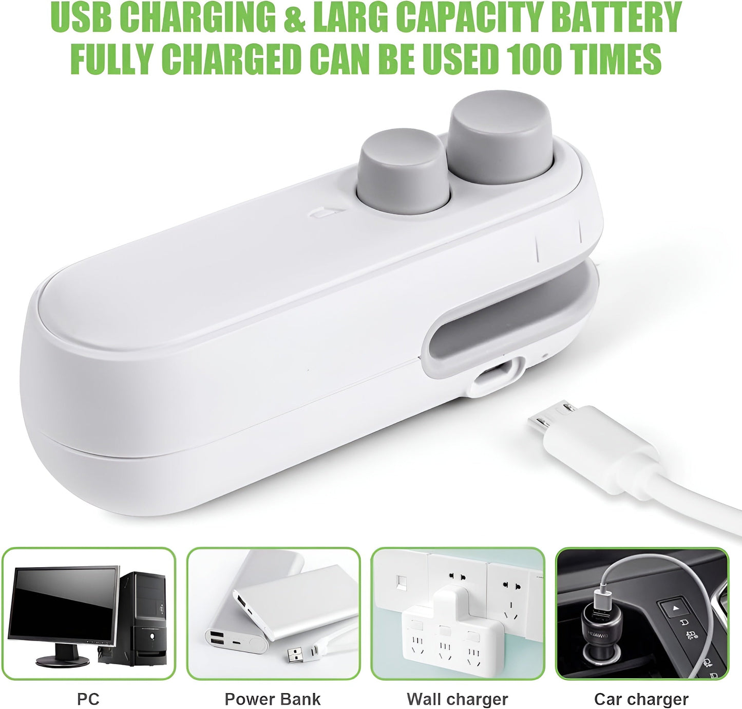 Rechargeable Mini Bag Sealer – Keep Food Fresh & Airtight