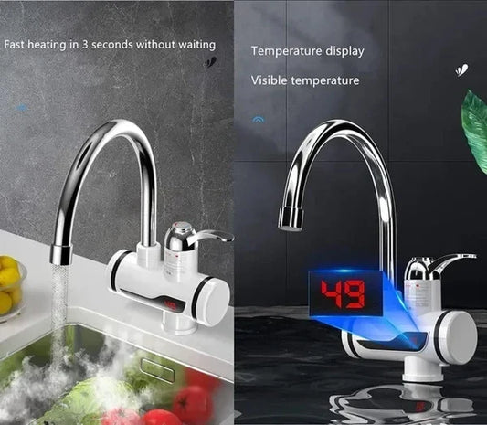 Hot Water Tap Instant Heating Electric Water Heater Faucet – Digital Display with Shower Head for Kitchen & Bathroom