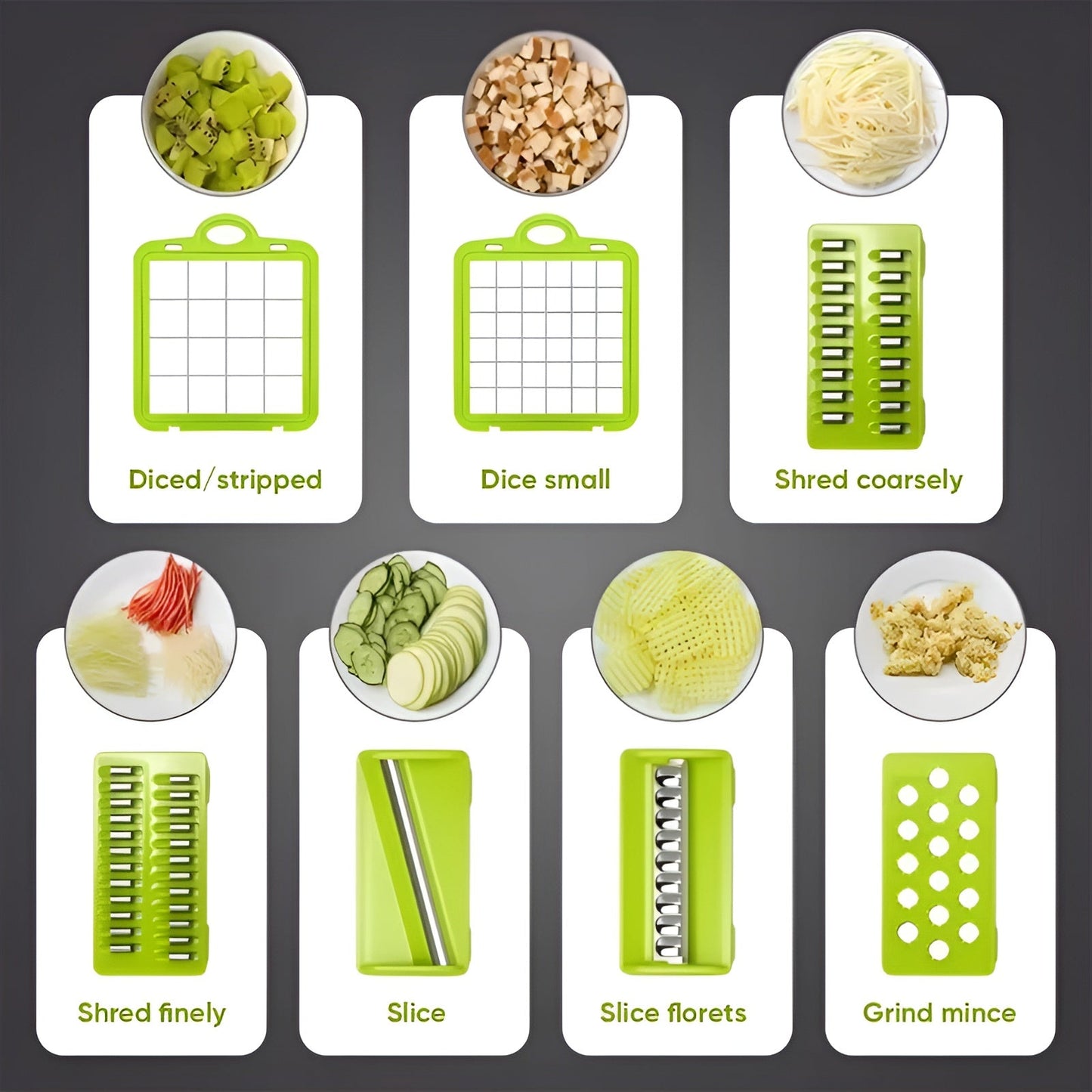 16-in-1 Vegetable Cutter – Multifunctional Kitchen Slicer & Chopper