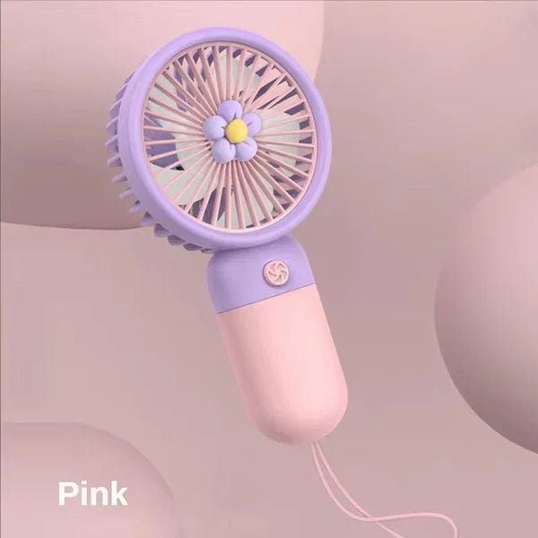 Mini Floral Handheld Fan