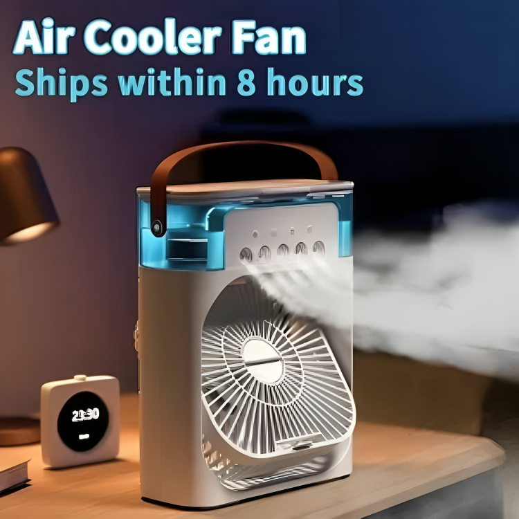 Mini Portable Color Fan AC – USB Rechargeable Air Cooler with LED Light |
